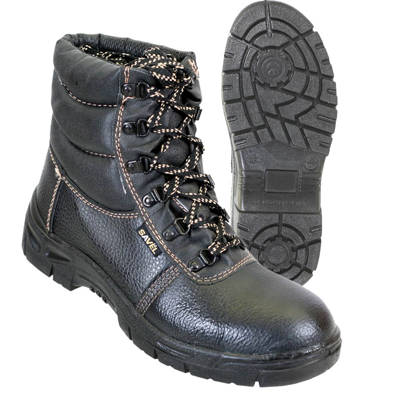 Ботинки "Footwear" (юфть, в/б, ПУ), черный SAVEL